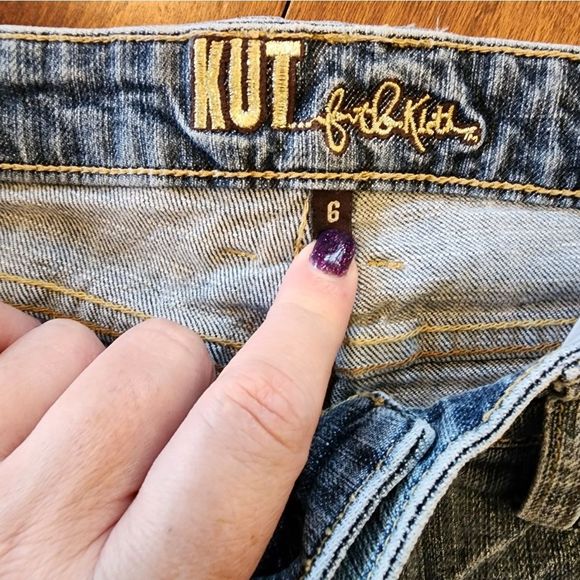 Anthropologie x Kut from the Kloth flare leg jeans size 6 - Picture 5 of 8